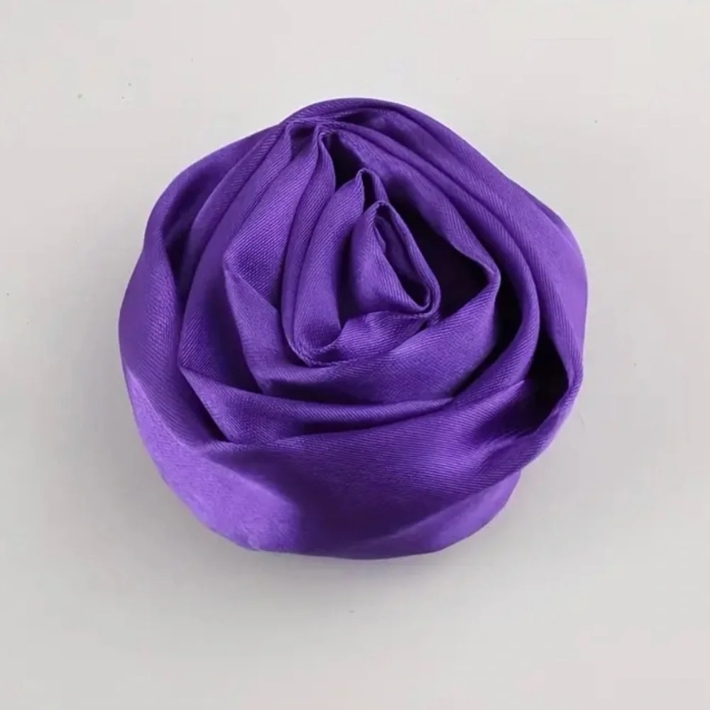 Purple Satin Roses, Embellishment for Jewelry, Home, Crafts, Clothes, New 4 pcs